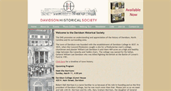 Desktop Screenshot of davidsonhistoricalsociety.org