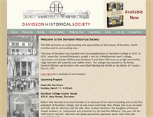 Tablet Screenshot of davidsonhistoricalsociety.org